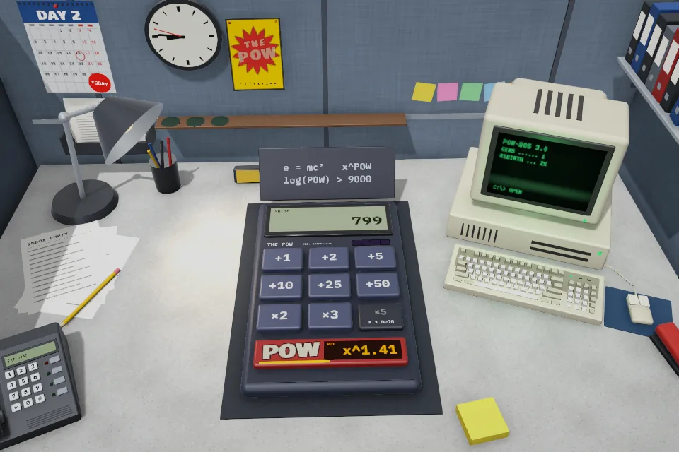 Calculadora 6: Científica, sobre la mesa de la oficina