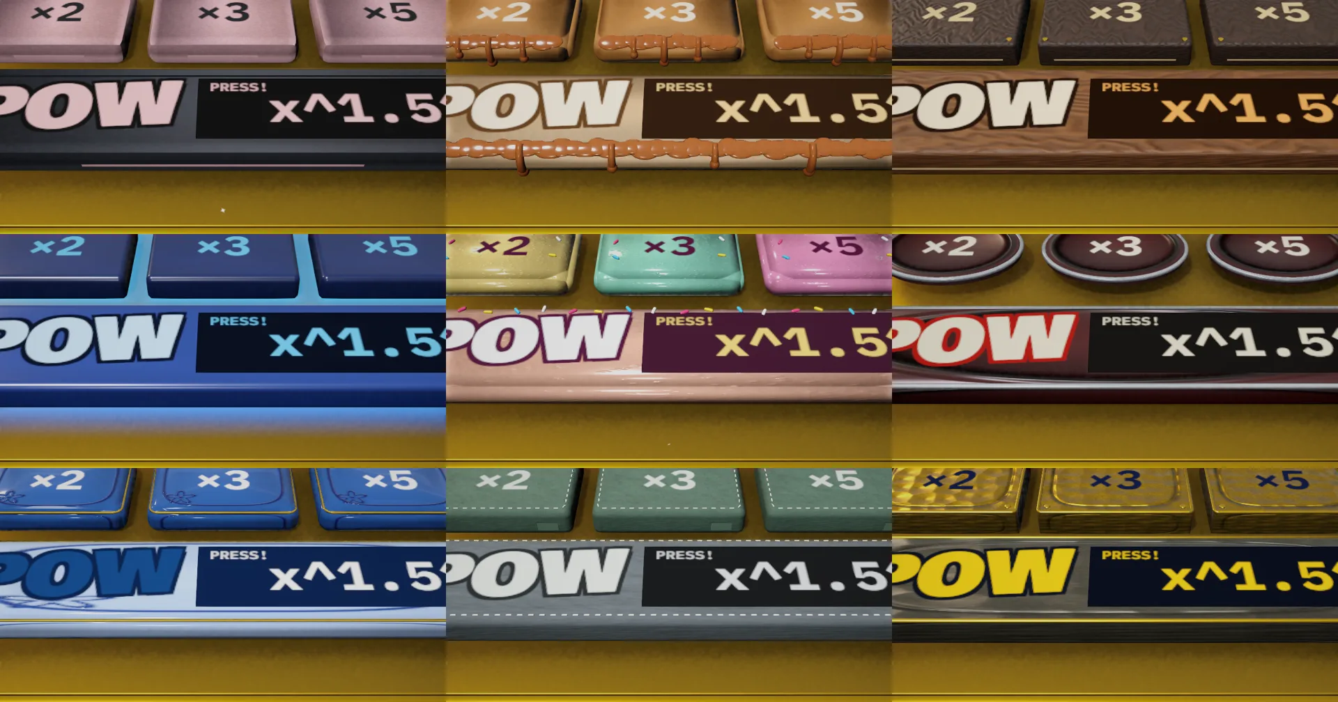 Composición con la placa del POW de 9 switches