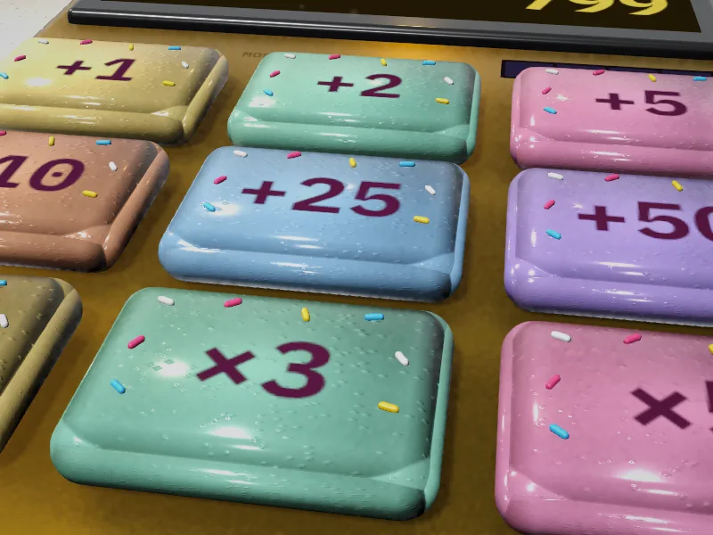 Teclas de la calculadora con el switch Bubble