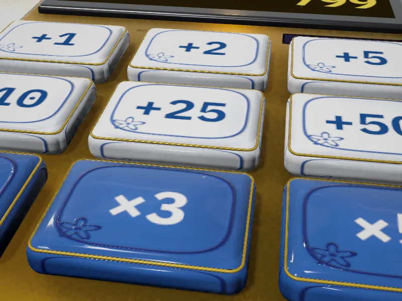 Teclas de la calculadora con el switch Ceramic
