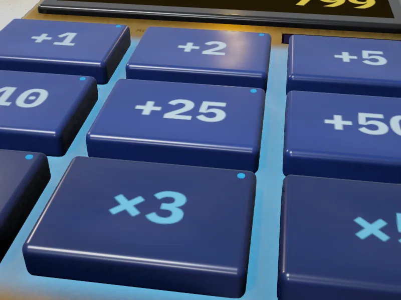Teclas de la calculadora con el switch Clicky