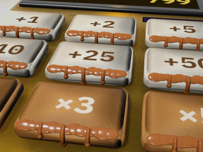 Teclas de la calculadora con el switch Creamy