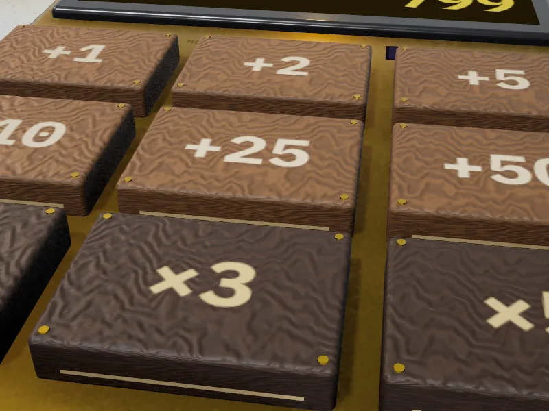 Teclas de la calculadora con el switch Tactile