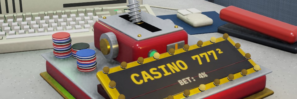 Banner de THE POW con la palanca del casino